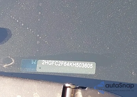 2019 Honda Civic Lx из США, поврежденный, VIN 2HGFC2F64KH503605